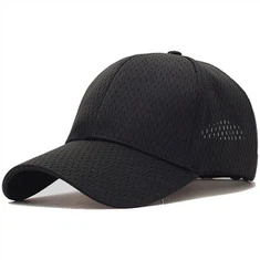 6 baseballpetten met gaaspanelen