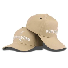 Geelachtige creatieve maan plat borduurwerk honkbal pet