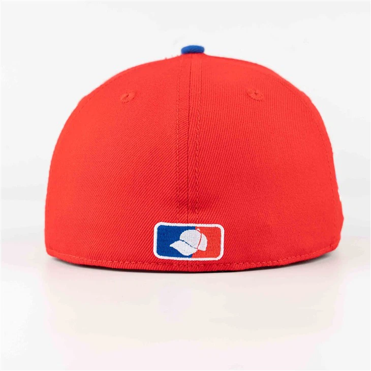 Three-Color Patchwork Fitted Cap