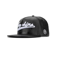TCAP aangepaste 5panel lederen hoed 3D bladerdeeg borduurwerk snapback hoed